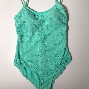 Catalina Mint Crochet One-Piece Swimsuit